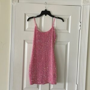 Lucy in the Sky brand new never worn pink sequin dress